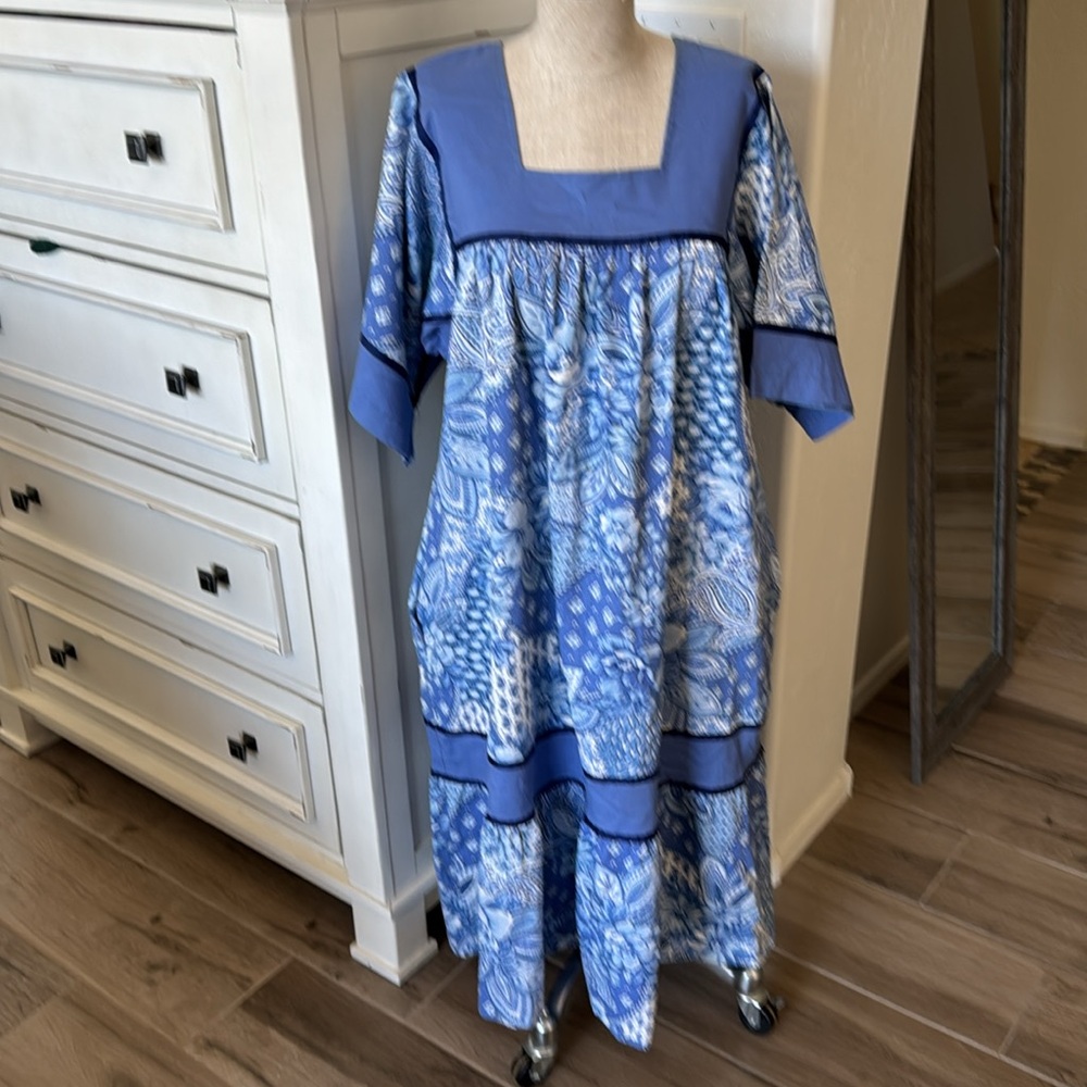 Vintage Krist Gudnason M 70/80s caftan dress